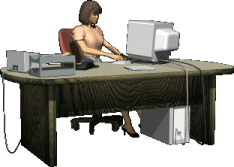 Woman on Computer
